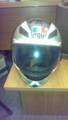 AGV K4 EVO Helmet Full Face Size L (Explorer Graphics) + Komine Knee Protectors Free 2
