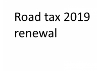 Road tax renew 2019