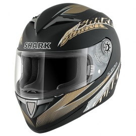 Shark S700 LOGO MAT Helmet - Black/Gold /Silver
