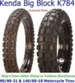 Cyprus Motorcycle Tyres - KENDA K784 BIG BLOCK 130/80B17 (65Q) TL - REAR